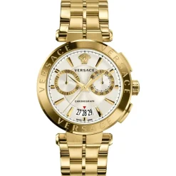 Aion Chronograph Gull Rustfritt Stål Klokke