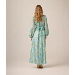 Anemone Field Cupro Tieband Gown