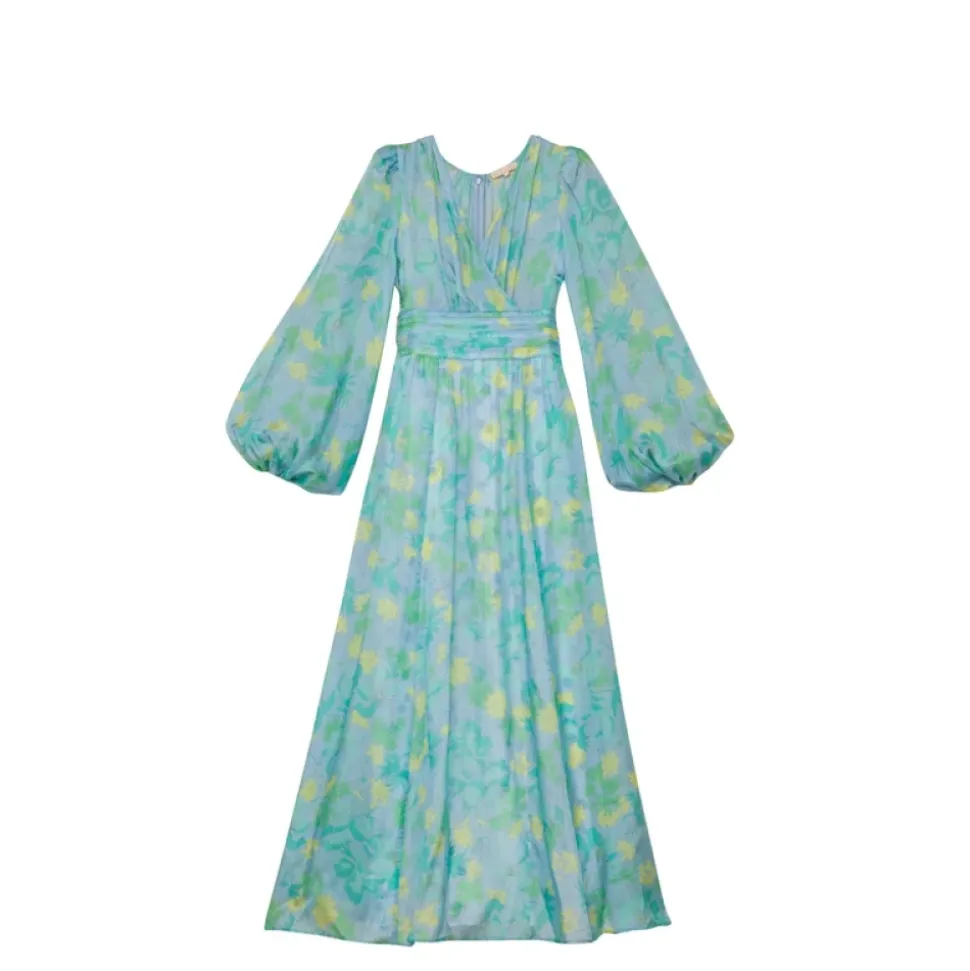 Anemone Field Cupro Tieband Gown