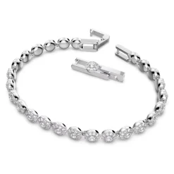 Angelic Armbånd i Hvitt, 5071173 - Tidløs Eleganse med Gnistrande Krystallpavé, Rhodiumbelagt