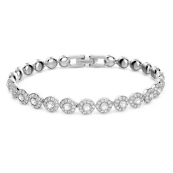Angelic Armbånd i Hvitt, 5071173 - Tidløs Eleganse med Gnistrande Krystallpavé, Rhodiumbelagt