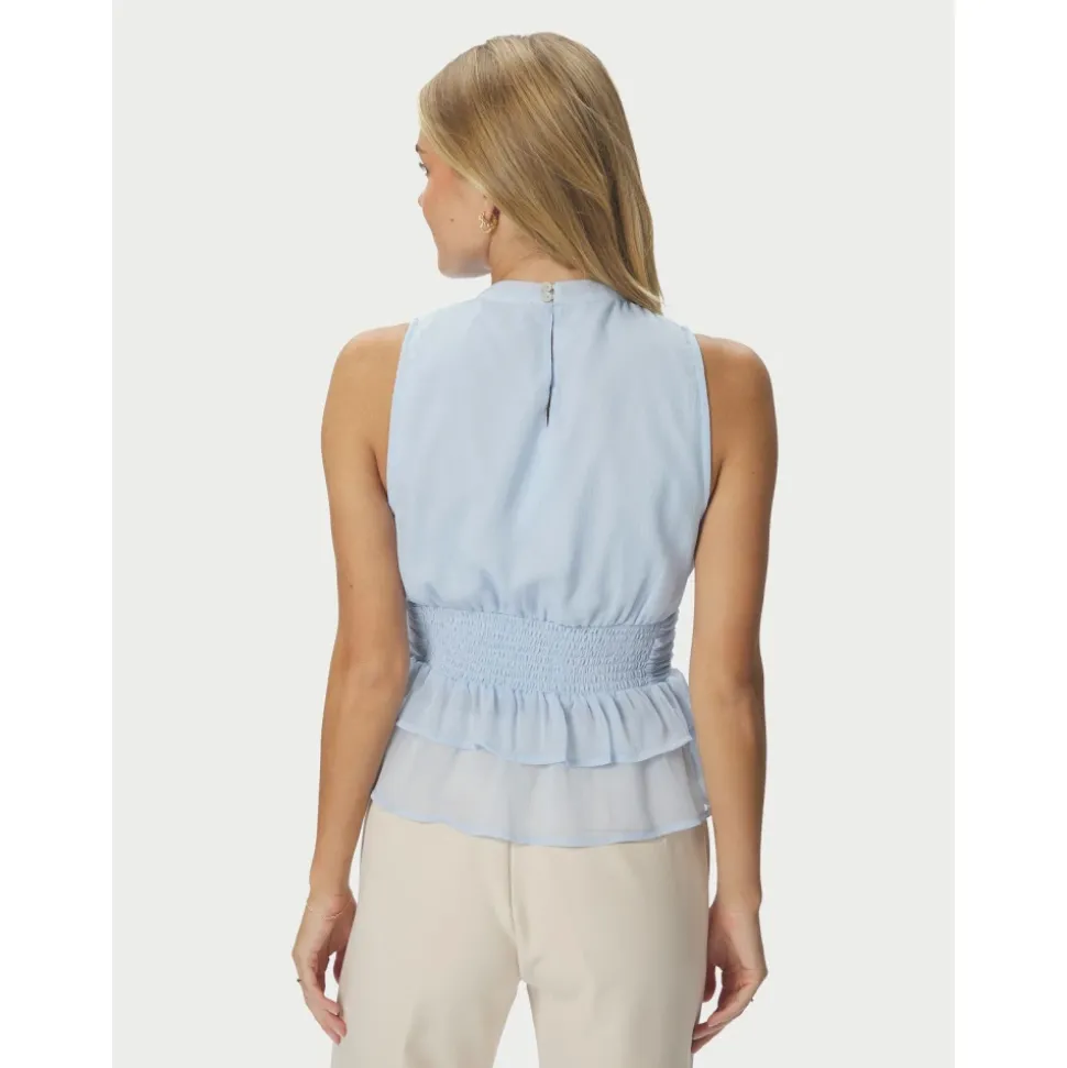 Ansol Solid Chiffon Top