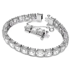 Armbånd Unisex Millenia Tennisarmbånd Kvadratisk Slipning Hvit Rhodinert 5599202
