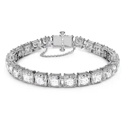 Armbånd Unisex Millenia Tennisarmbånd Kvadratisk Slipning Hvit Rhodinert 5599202
