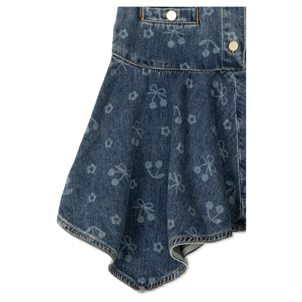 Asymmetrisk denimkjole