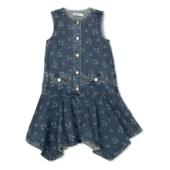 Asymmetrisk denimkjole