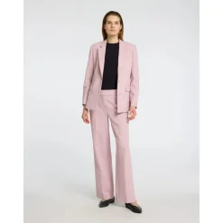 Avslappet Blazer i Bleket Mauve Melange
