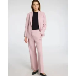 Avslappet Blazer i Bleket Mauve Melange