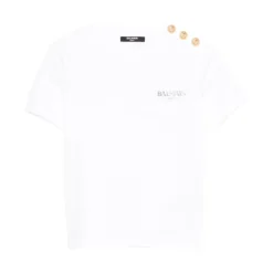Balmain T-skjorter og poloer Hvit