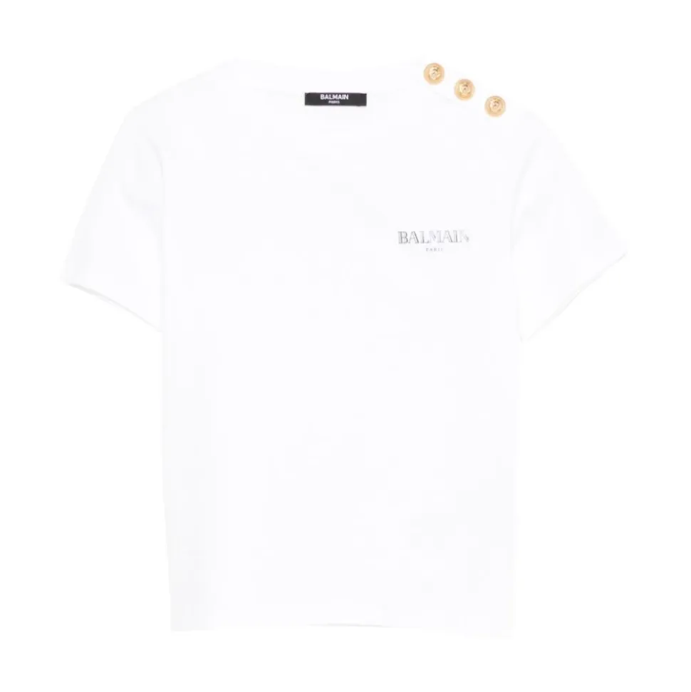 Balmain T-skjorter og poloer Hvit