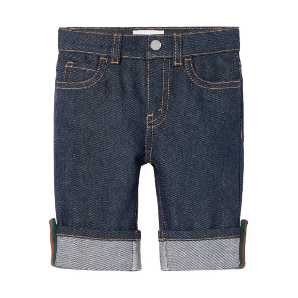 Barn Blå Jeans med Web Motif