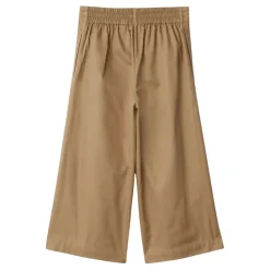 Beige bomullslogo-bukser for barn