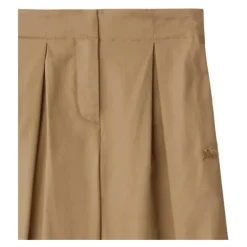 Beige bomullslogo-bukser for barn