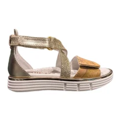 Beige Flate Sandaler for Barn