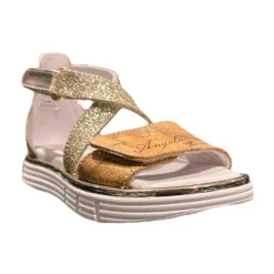 Beige Flate Sandaler for Barn