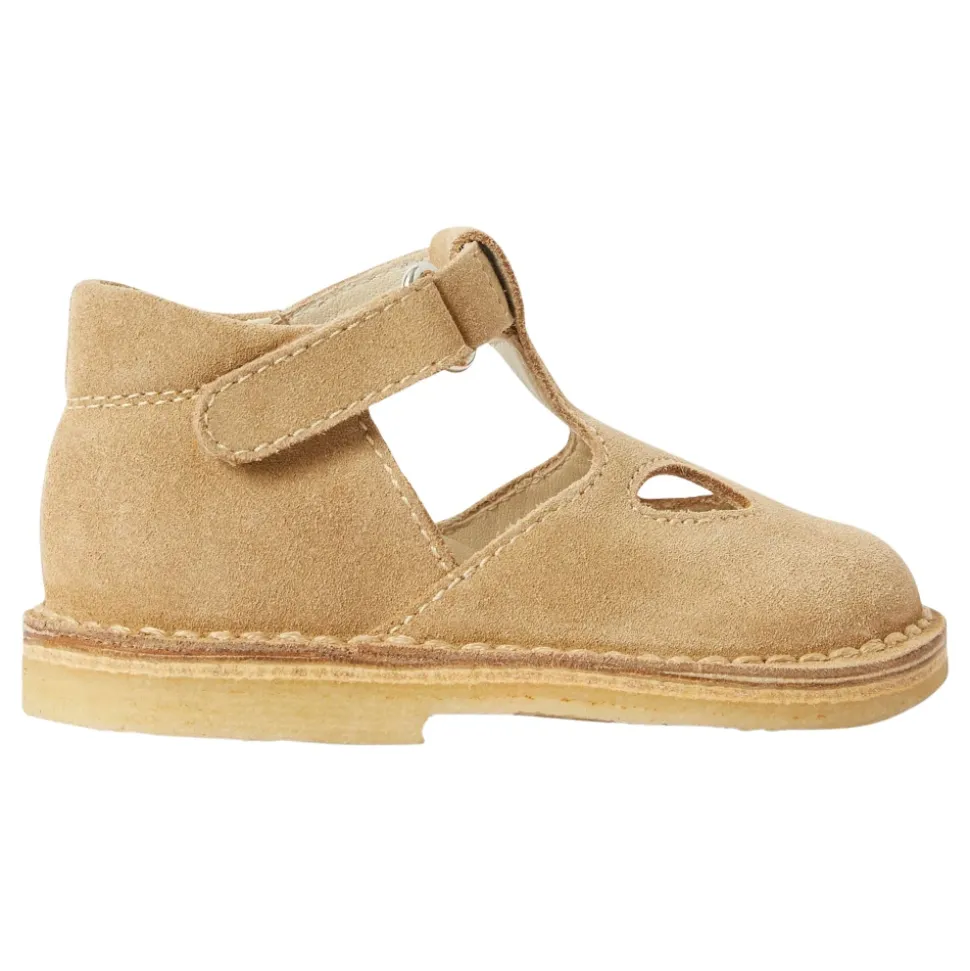 Beige Flate Sko med Spenne Lukking