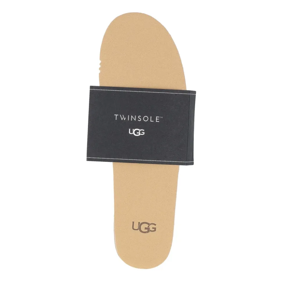 Beige Semsket Lug Sabot Tøffel