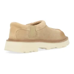 Beige Semsket Lug Sabot Tøffel
