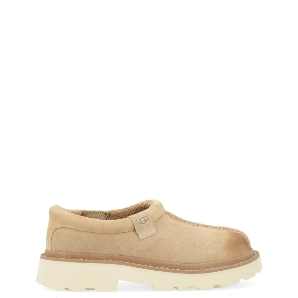 Beige Semsket Lug Sabot Tøffel