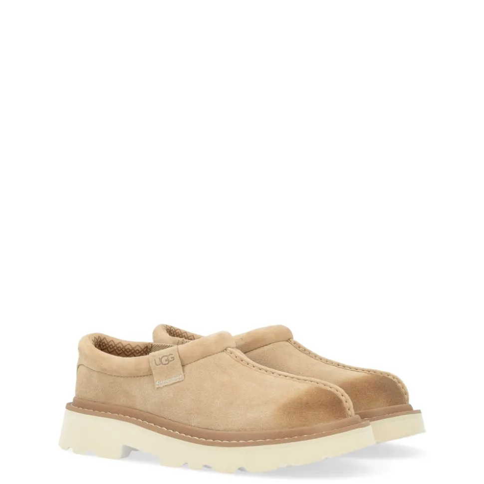 Beige Semsket Lug Sabot Tøffel