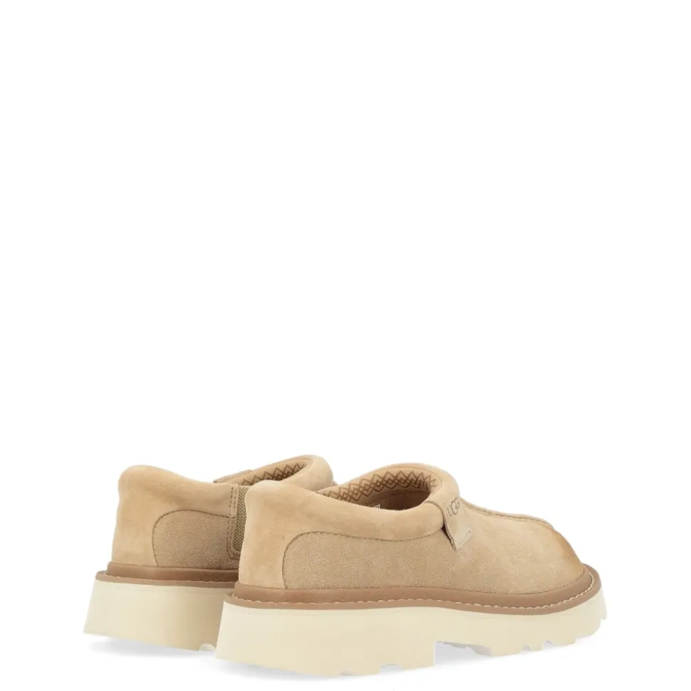 Beige Semsket Lug Sabot Tøffel