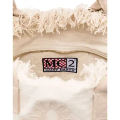 Beige Shopper Veske med Vanity Rug Design