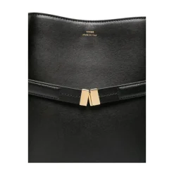 Belted Leather Bucket Bag