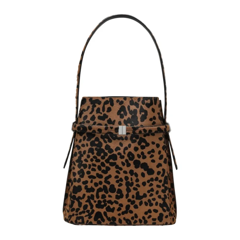 Belted Pony Hair Bucket Bag
