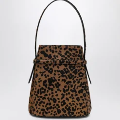 Belted Pony Hair Bucket Bag