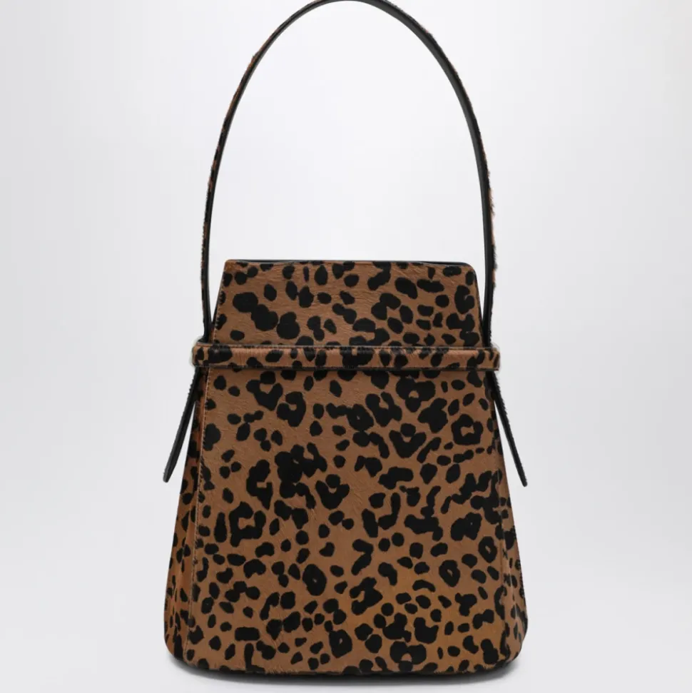 Belted Pony Hair Bucket Bag