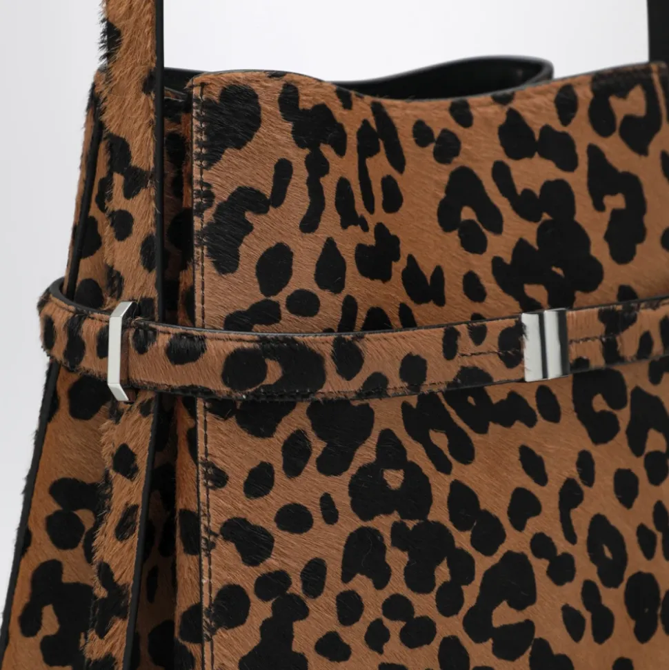 Belted Pony Hair Bucket Bag