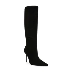 Black Microsuede Intruder Høy Hælsko