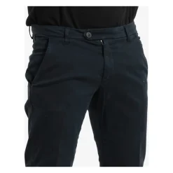 Blå Bomullsbukser Slim Fit