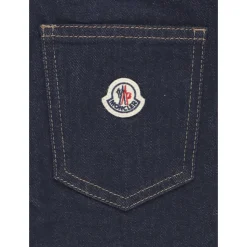 Blå Bomullsgutt Bukser med Logo