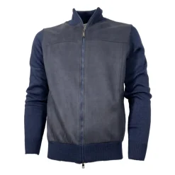 Blå Cashmere og Ull Cardigan