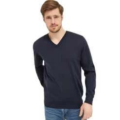 Blå Clipper Milan Pullover V Neck Genser