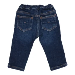 Blå Denim Jeans med Elastisk Liv