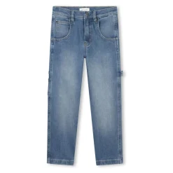 Blå Denim Jeans med Rett Ben