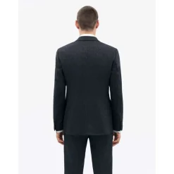 Blå Melange Slim Fit Blazer