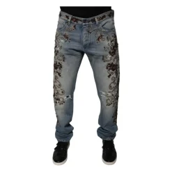 Blomsterbroderi Skinny Jeans