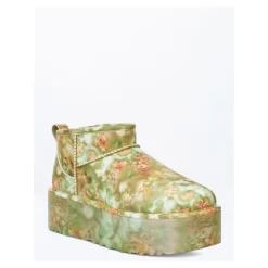 Blomstermotiv Plattformsstøvler