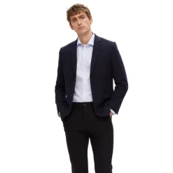 Blå Slim Fit Blazer Kjole