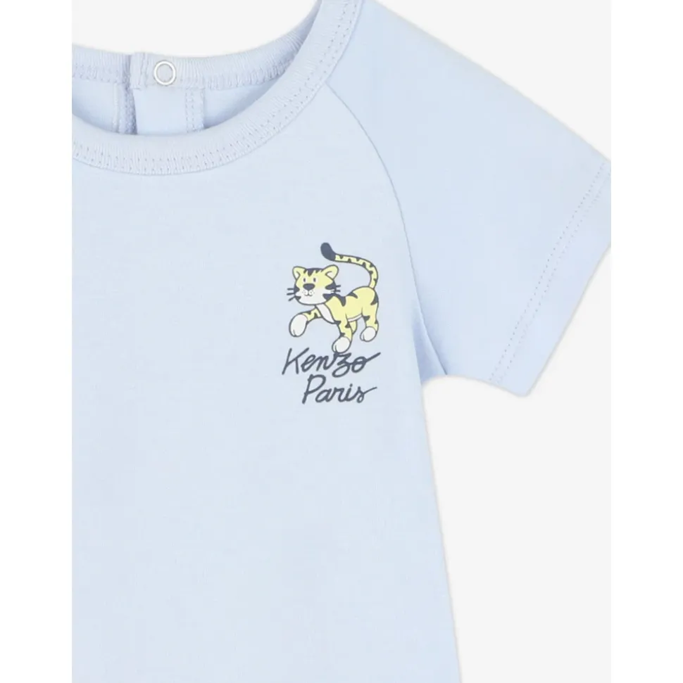 Blå Tiger Romper for Baby Gutter