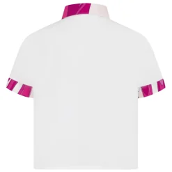Bluse med blomsterdekor