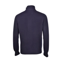 Blå Zip Cardigan Sweater