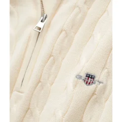 Bomullskabel Half Zip Genser