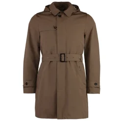 Bomull Trenchcoat med Avtagbar Hette