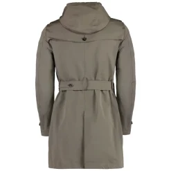 Bomull Trenchcoat med Avtagbar Hette