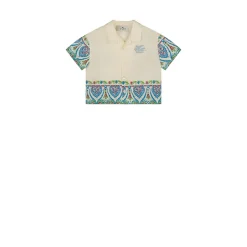 Bowling-Collar Short-Sleeve Shirt
