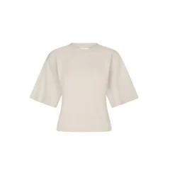 Boxy Tee Ivory Moderne T-skjorte